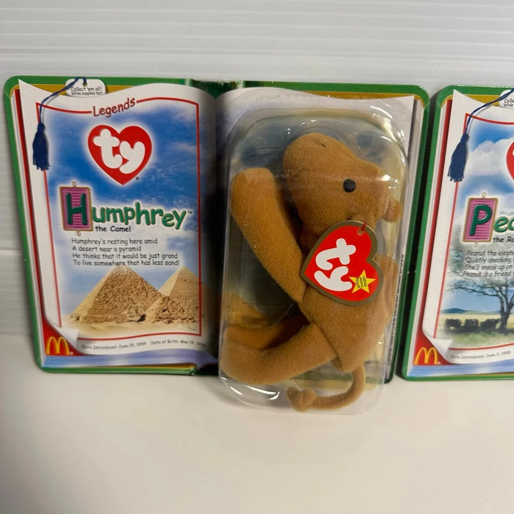 Ty Beanie Babies McDonald's Legends Humphrey Peanut Chilly Set Lot of 3 VINTAGE